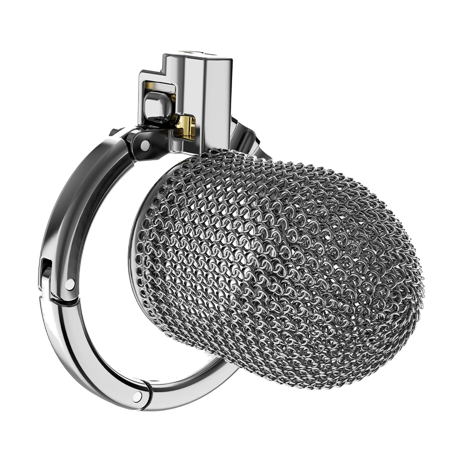 Stainless Steel Adjustable Chastity Cage for Men Breathable Mesh Male Chastity Device with Padlock & Keys Ultra Light Adult Toy