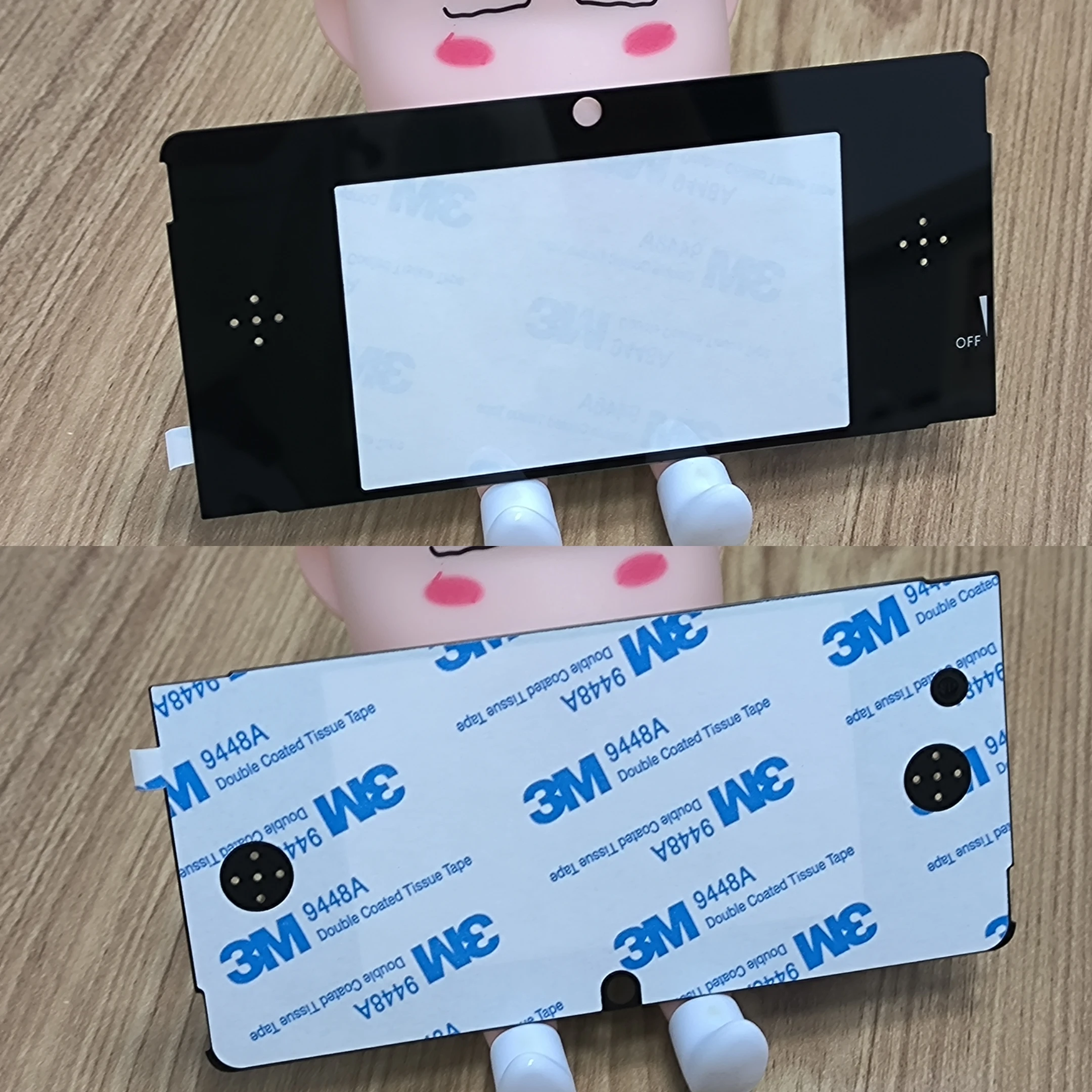 Cubierta de lente de marco de pantalla LCD frontal superior de repuesto para piezas de reparación de plástico y vidrio de Nintendo 3DS