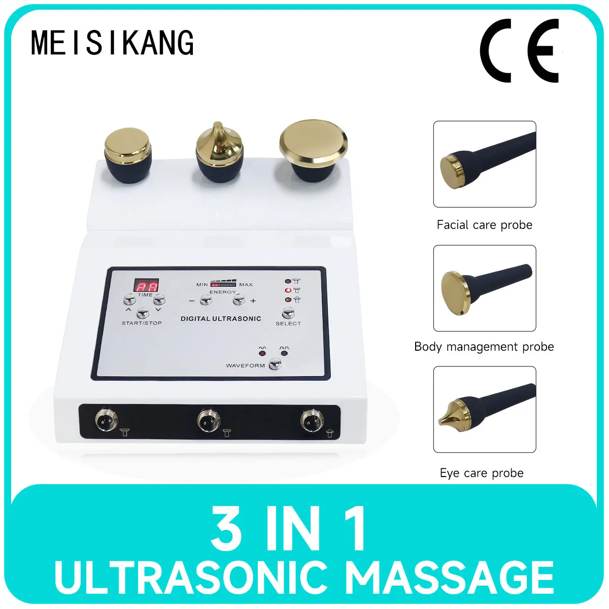 MEISIKANG 3 IN 1 Ultrasonic Facial Beauty Device Plasma Freckle Removal Anti Wrinkles Facial Massage Machine