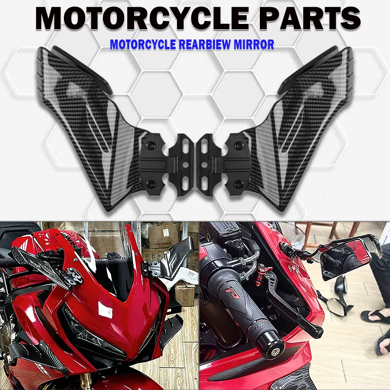 

New For Ducati Panigale V2 V4 899 959 1199 1299 Motorcycle Side Mirrors Winglets Wind Wing Adjustable Rotating Rearview Mirrors