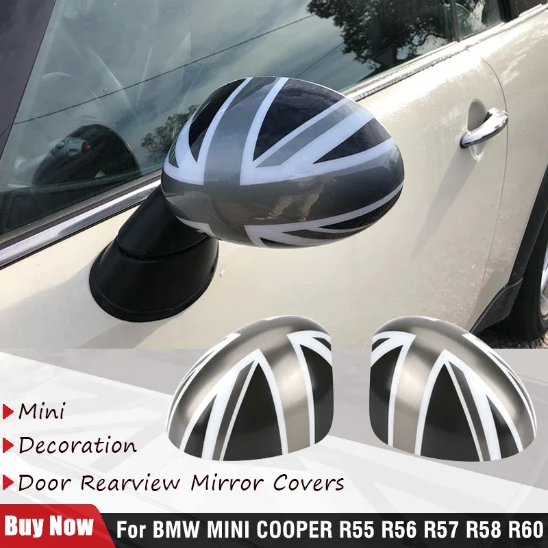 Manual Union Jack  Fold Wing Mirror Caps Cover For BMW MINI COOPER R55 R56 R57 R58 R60 2PCS