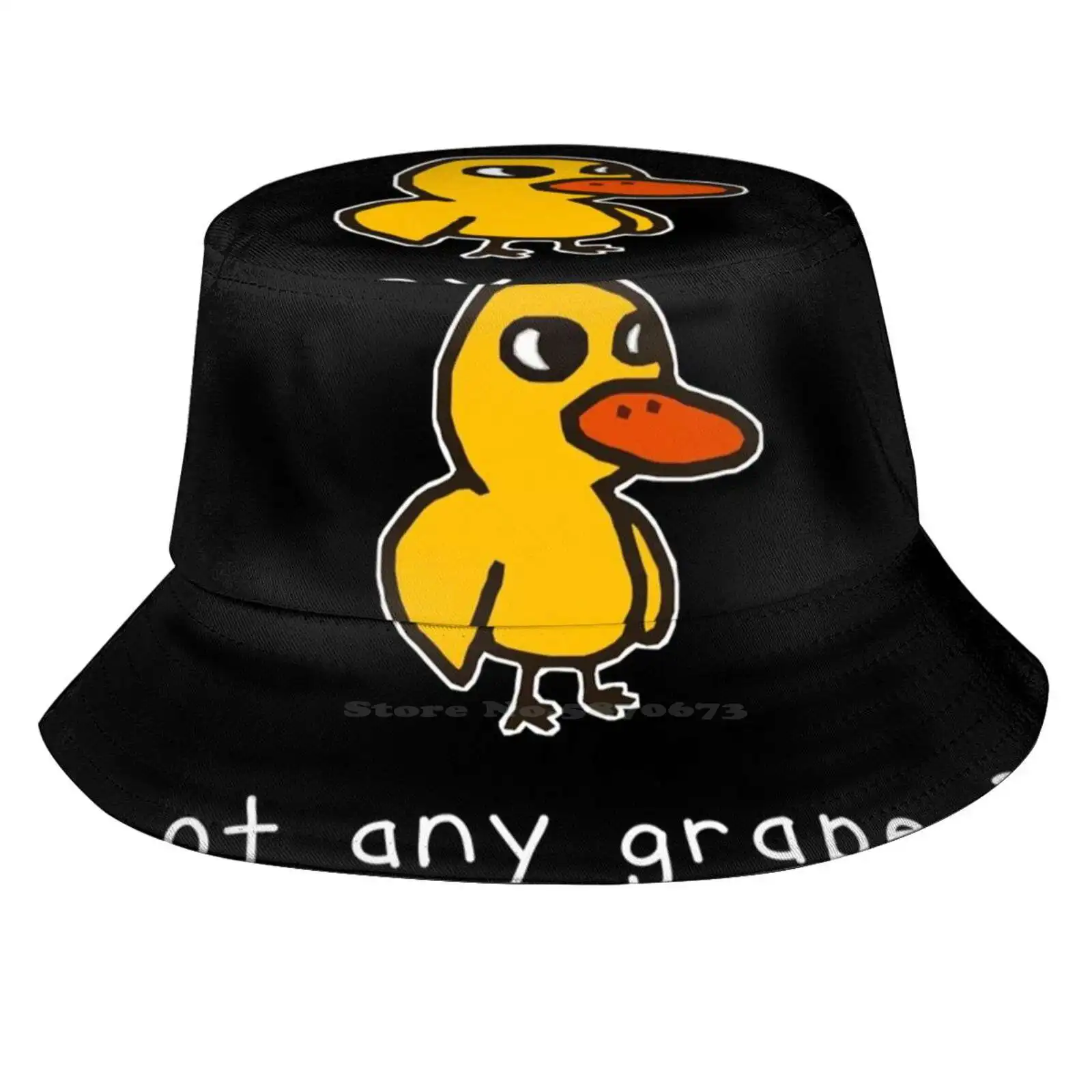 Got Any Grapes ? ( Alt. For Dark Colored Materials ) Unisex Fisherman Hats Cap Duck Song Got Any Grapes Bom Bom Bom Waddle