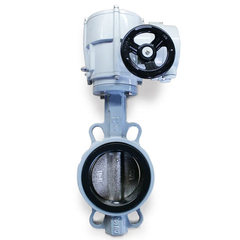 DN100 DN200 PN16  wafer type DC AC 24V  sanitary butterfly valve WITH Electric Actuator