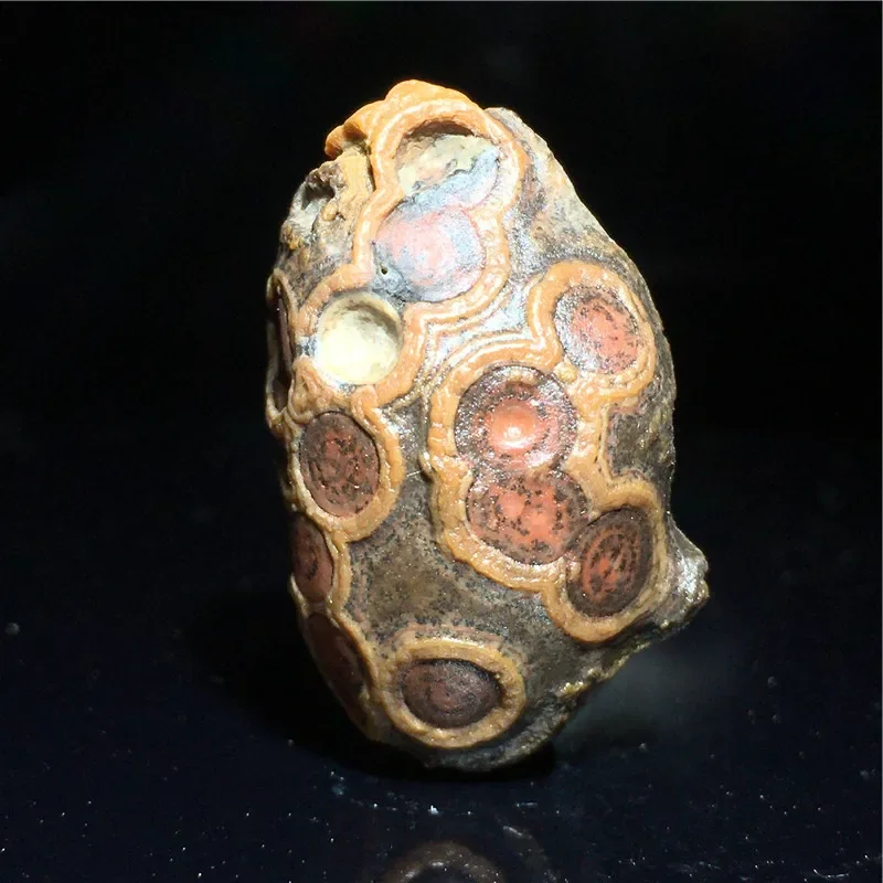 Natural Boutique Eye stones like coins Mongolian Beautiful Color Agate Alxa Gobi Beach Agate Original Stone Shape Satan's Eye 4