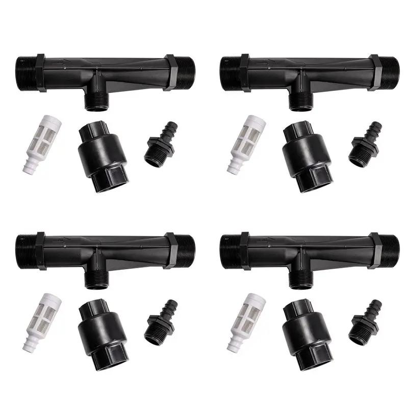 AS94-4Pcs 2 Inch Venturi Fertilization System Male Thread Irrigation Venturi Automatic Fertilizer Injector Fertilizer Syringe