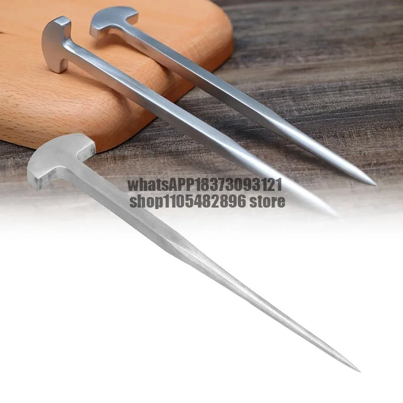 Japanese Spike 304 Stainless Steel T Shape for Sashimi Eel Fish Precision Preparation Tool Home Kitchen Restaurant