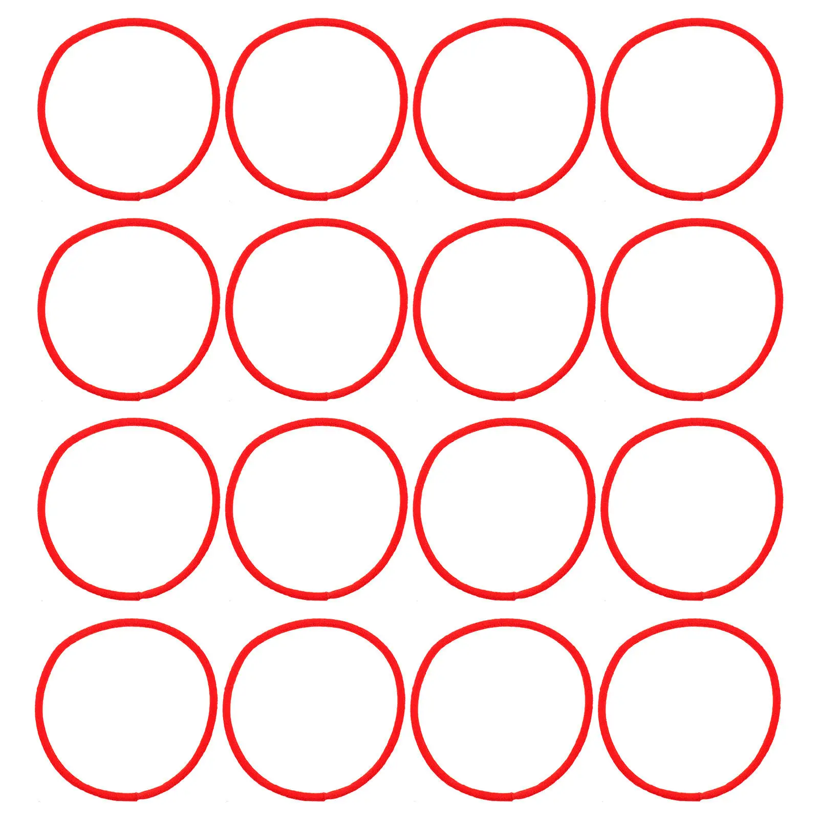 100Pcs Thin Elastic Hair Ties Colored Rubber Bands for Daily Hairstyle Accessories Bulk Red Hair Bobbles