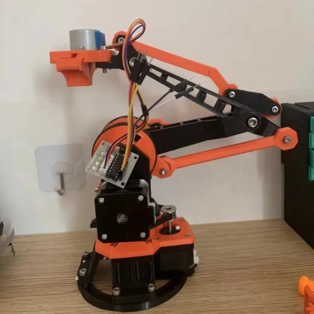 Precyzyjny robot ręczny 4 DOF z silnikami krokowymi, chwytak, manipulator do druku 3D, zestaw programowalny Gcode dla Arduino.