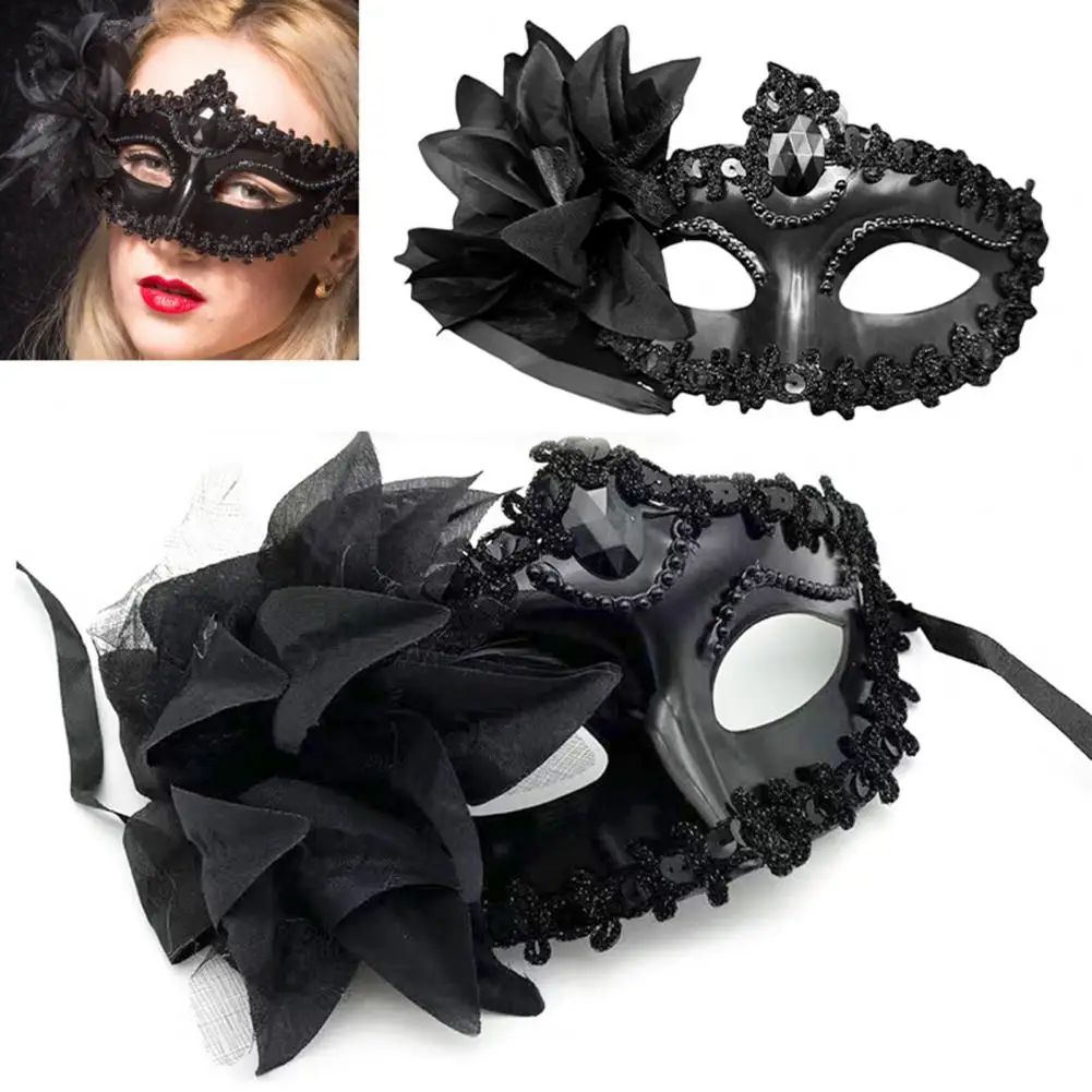Masque en maille plastique, coussin facial élégant en dentelle pour femmes, Costume de bal vénitien avec Masque pour les yeux, carnaval Sexy pour Mardi
