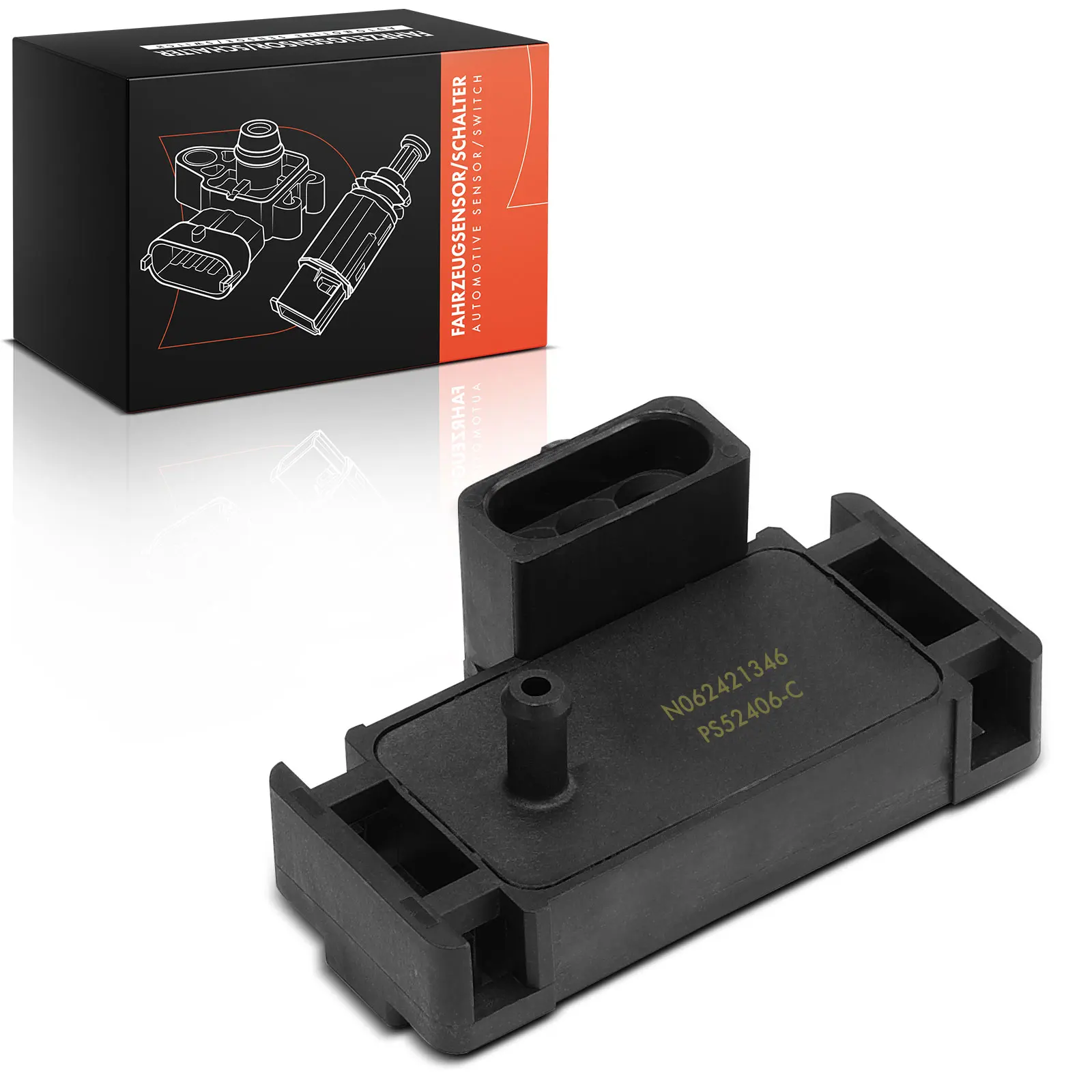 Frankberg 1x inlaatspruitstukdruksensor voor Opel Movano, Renault 21 sedan, Volvo 740/760 stationwagen; onderdeelnummers 16254539, 5S2406, 8161720000, 16038012