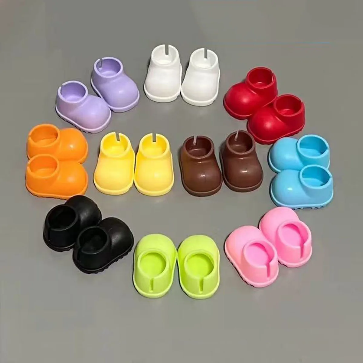 [인형 없음] 미니 인형 신발 10.5cm 미니 라부부 4.0 인형 신발 짧은 레인 부츠 인형 옷 액세서리 선물