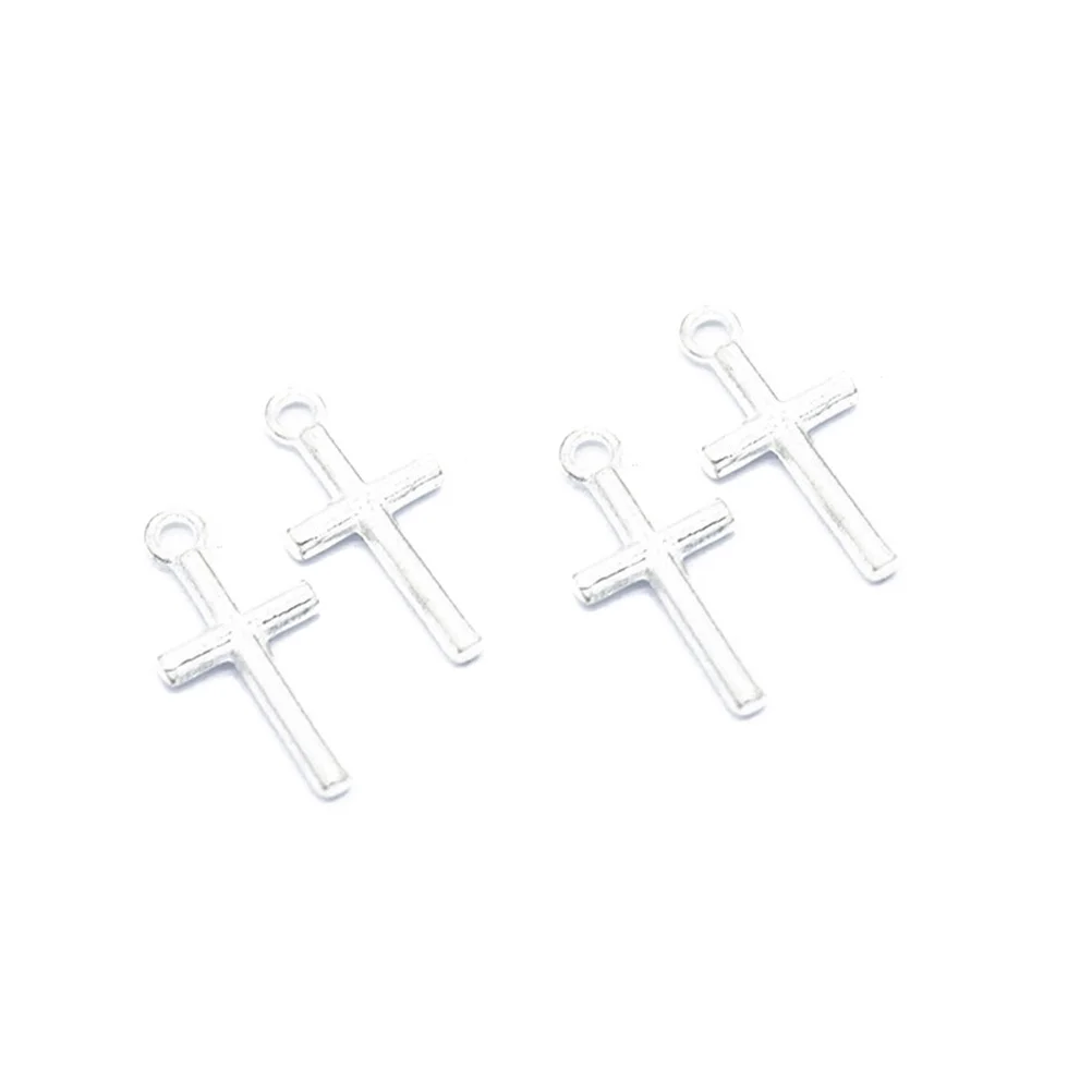 

100Pcs Alloy Cross Pendants Vintage Style Jewelry Making Charms DIY Supplies Unique Necklace Craft Accessories