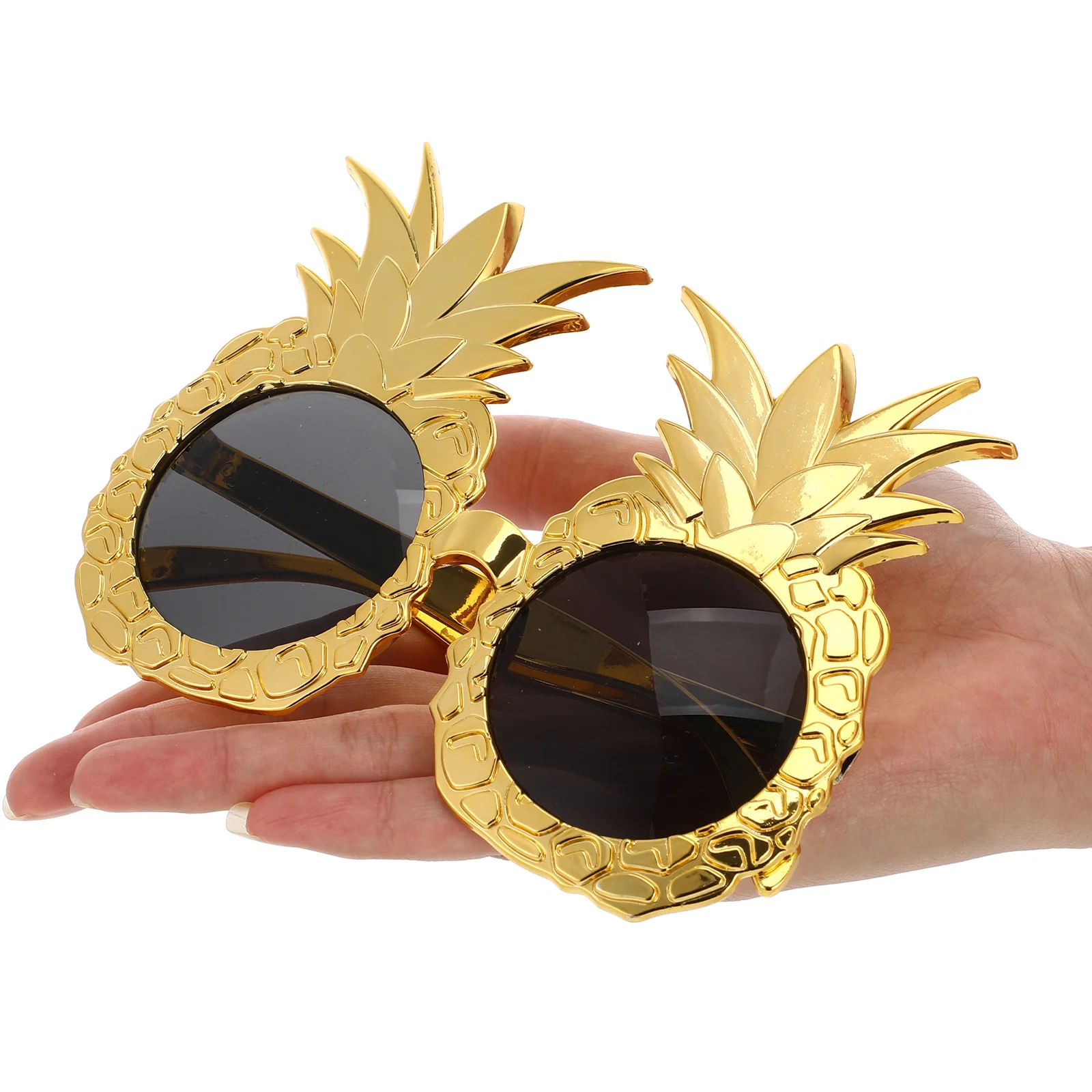 

Pineapple Sunglasses Bright Yellow Unique Design Lightweight Comfortable Fruit Party Supplies Luau Decorations Summer