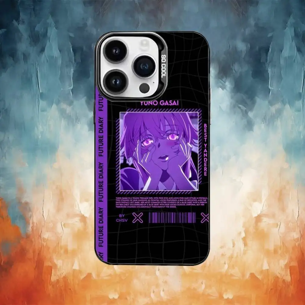 حافظة هاتف M-Mirai Anime Nikki لهاتف iPhone17,16,15,14,13,12,11 Plus، Pro Max غطاء مقاوم للصدمات من الحلوى السوداء غير اللامعة #4