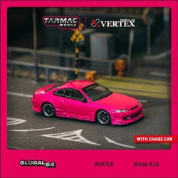 **Pre-Order** Tarmac Work 1:64 VERTEX Silvia (S15) Pink Metallic Diecast Model Car