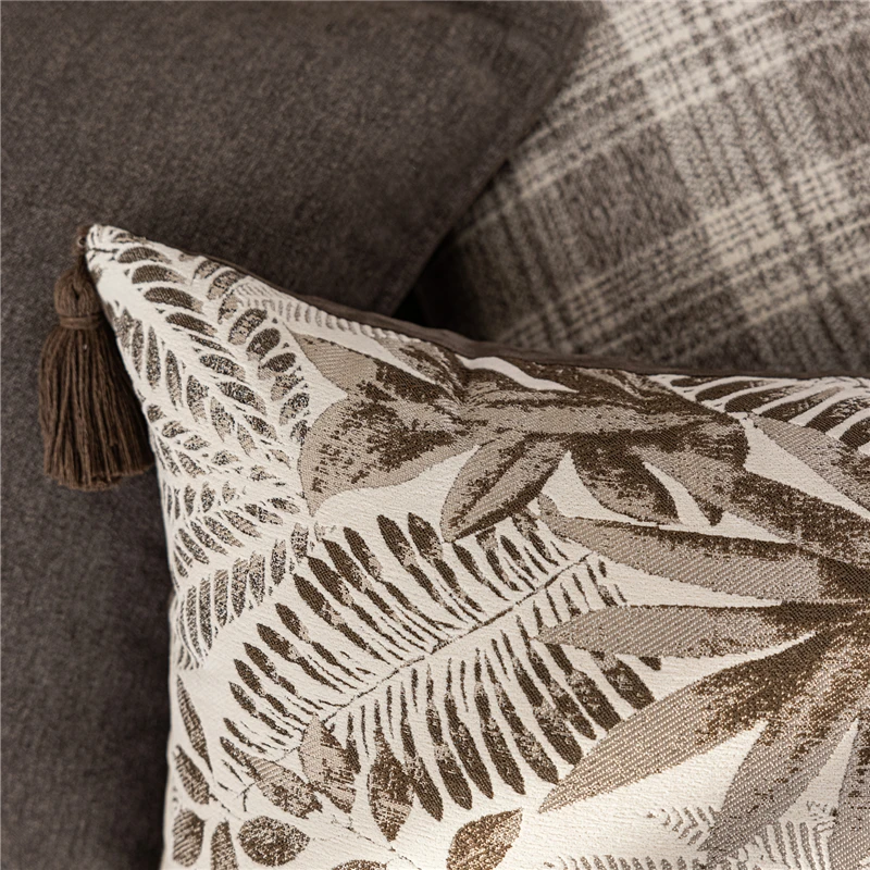 45X45CM Vintage Brown Throw Pillow Cover French Simple Stamping Waist Cushion Cover Decor Home Decorative Pillowcase