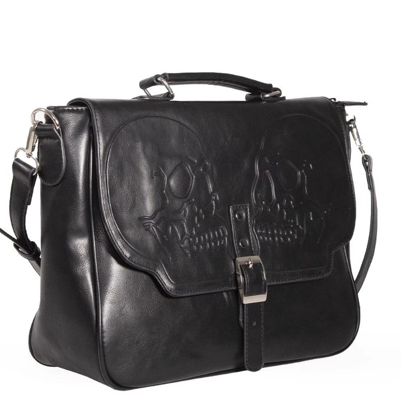 High-capacity Vintage Gothic Skull Shoulder Bag 2024 Women Punk Fashion Handbags Streetwear Grunge Crossbody Bags Y2k Aesthetic