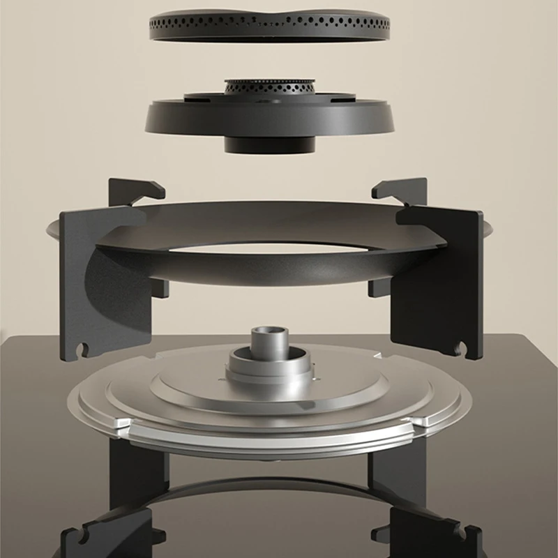 เตาแก๊สหัวเดียว 5.2KW - เตาไฟรุนแรงพร้อมระบบดับเพลิงอัตโนมัติ, เตาแก๊สธรรมชาติในครัวเรือนสำหรับห้องครัว