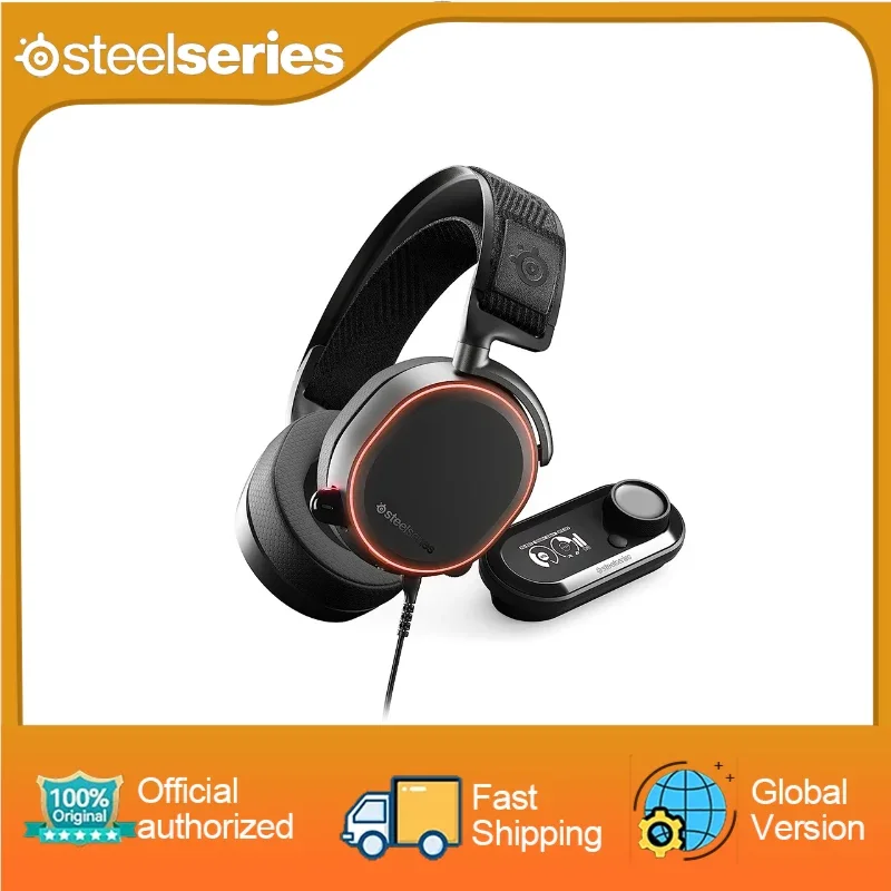 

SteelSeries Arctis Pro + GameDAC Wired Gaming Headset - Certified Hi-Res Audio - Dedicated DAC and Amp for PS5/PS4 and PC