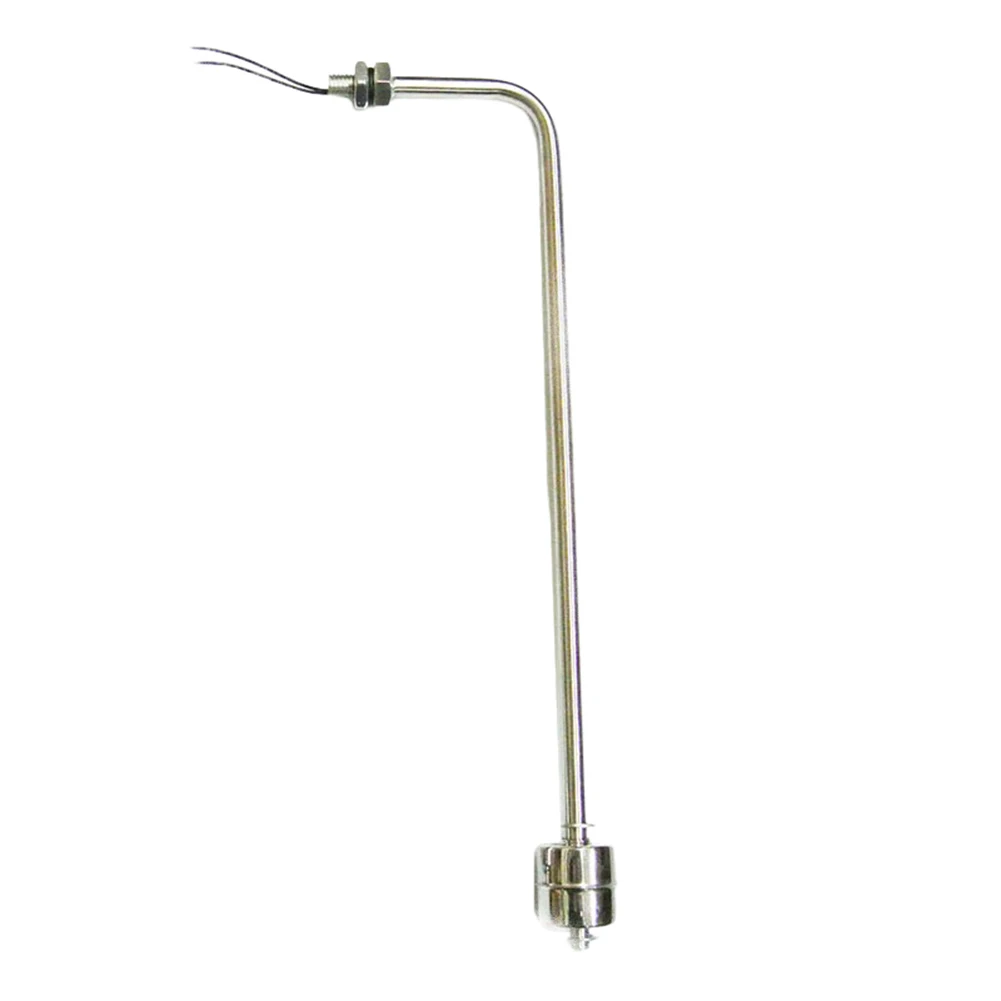 1pc 250MM Stainless Steel Float Switch Tank Right Angle Water Level Sensor L Type 0 ~ 220 V Instrument Tools Accessories