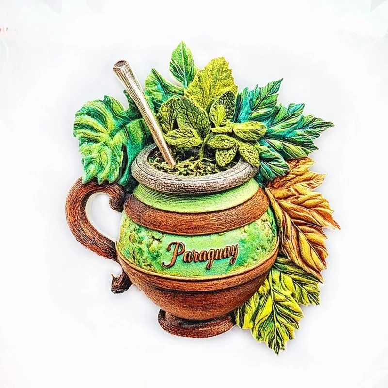 

the Republic of Paraguay Fridge Magnets Birthday Gifts Home Decoration Terere Fridge Stickers