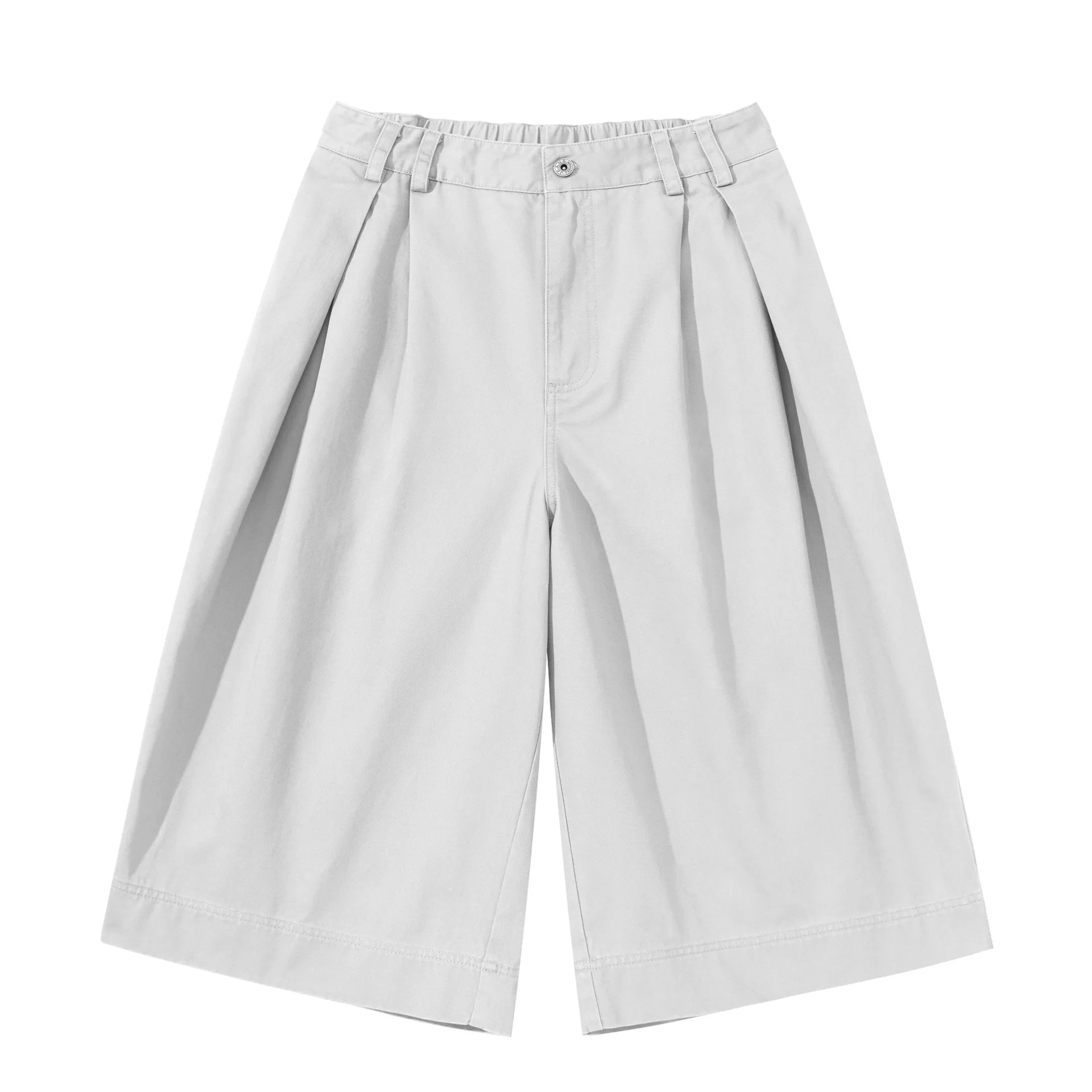 

Летние шорты в японском ретро-стиле из выстиранной ткани для мужчин и женщин, свободные повседневные брюки-капри с широкими штанинами, коллекция 2026 года