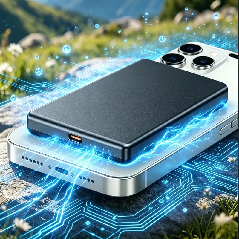 Super Thin Phones Power Bank Magnetic 5000mAh PD20W Type-C Fast Charging Lithium-ion Long-lasting Battery Life For Cell Phones