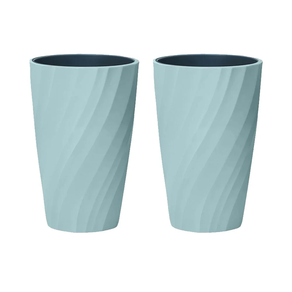 

2Pcs Toothbrush Holder with Gargle Cup Function Tooth Mug Compact Space Saving Bathroom Organizer Light Blue