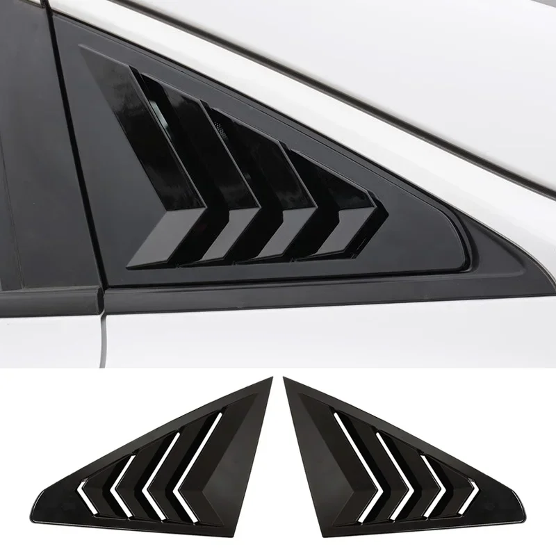 MG5 Window Louver for Morris Garages 5 GT Quarter Side Scoop Cover Vent Glossy Black Spoiler 2021-2023 Decorative Accessories