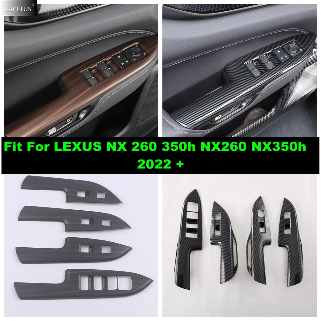 

LHD! Car Inner Door Armrest Window Lift Button Cover Trim For LEXUS NX 260 350h NX260 NX350h 2022 2023 2024 2025 ABS Accessories