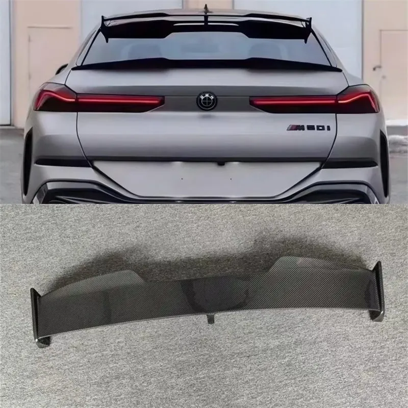 

For BMW X6 X6M X5 X5M G06 G05 F96 Real Carbon Fiber Tail Wing Wing Rear Trunk Lip Car Accessories Refit Decoration Spoiler Kit