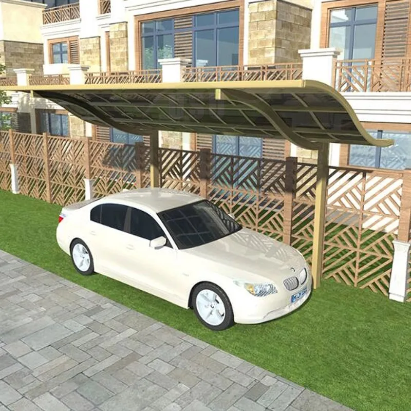 في الهواء الطلق الشمس الظل البولي كربونات السيارات الرخيصة وقوف السيارات الكابولي الإطار المعدني منفذ السيارة المرآب المظلة الألومنيوم Carport #4
