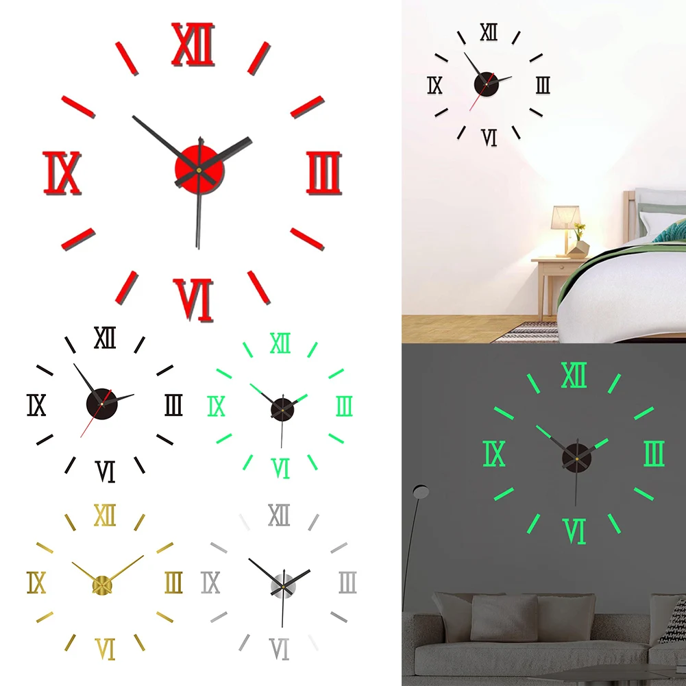 Acrylic Wall Clock DIY Wall Clock Home Decor Battery Operated Customizable Size Easy Installation Handmade Product For Bedrooms
