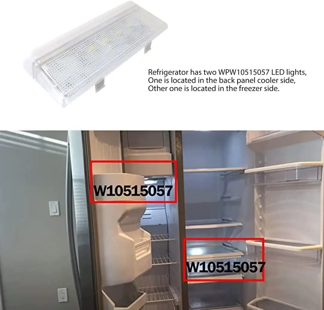 ضوء LED للثلاجة مع 10515057   بديل يناسب 106. 51729410   106. 51792410   106. 51792411   ثلاجة