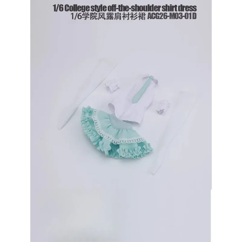 

ACG26-M03-01 Набор одежды для фигурок в масштабе 1/6: топ с открытыми плечами и юбка для 12-дюймовых женских солдатских фигурок, декор для сцен