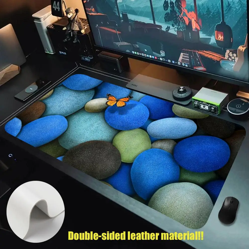 

Butterfly Fantasy Beautiful Fairy Tale Mouse Pad Leather XXL Keyboard Gamer Mouse Pad Pc Large Non-slip Mouse Desk Mat