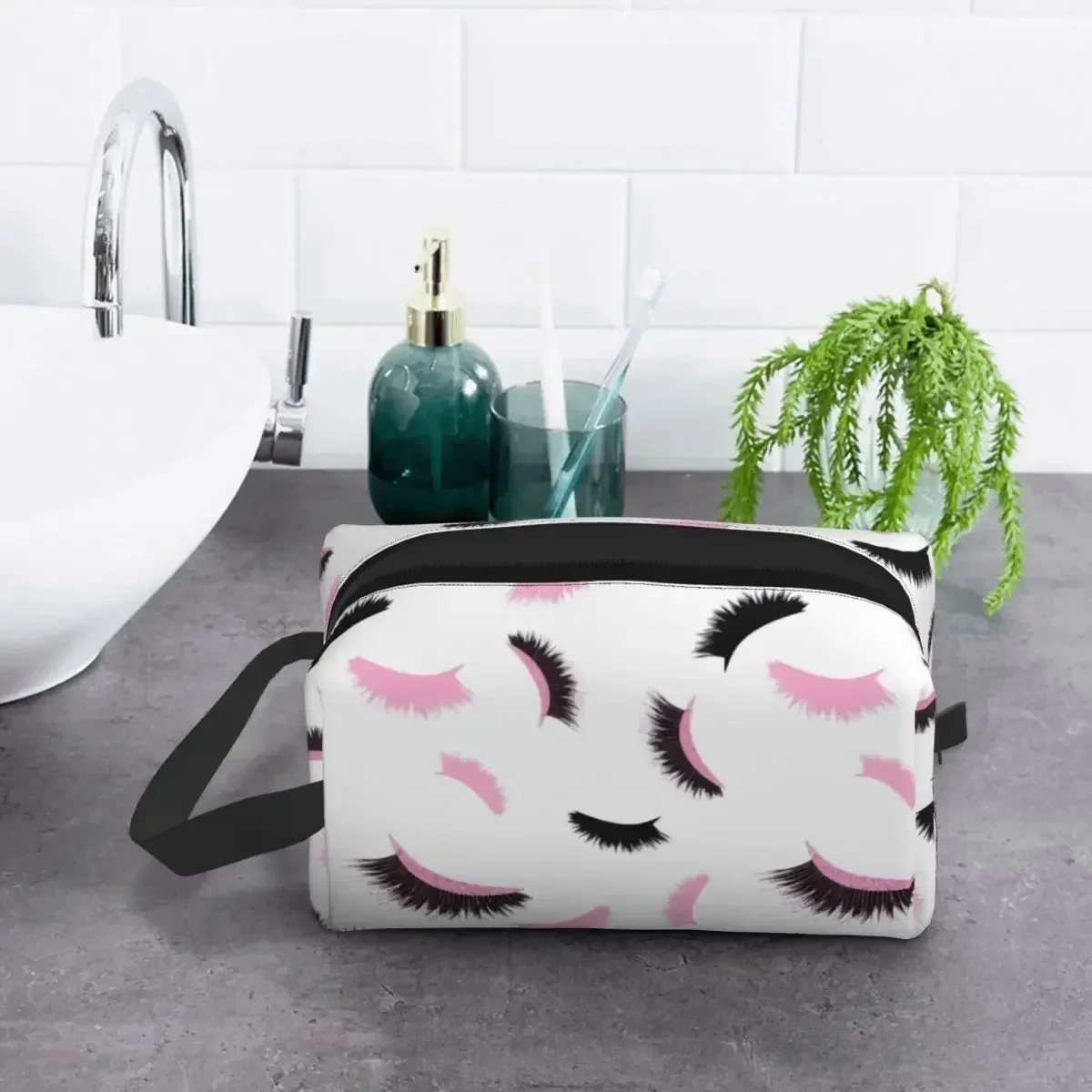 Eyelash Lashes  Toiletry Bag Fashion  Eyes Makeup Cosmetic Organizer for Beauty Storage Dopp Kit Case