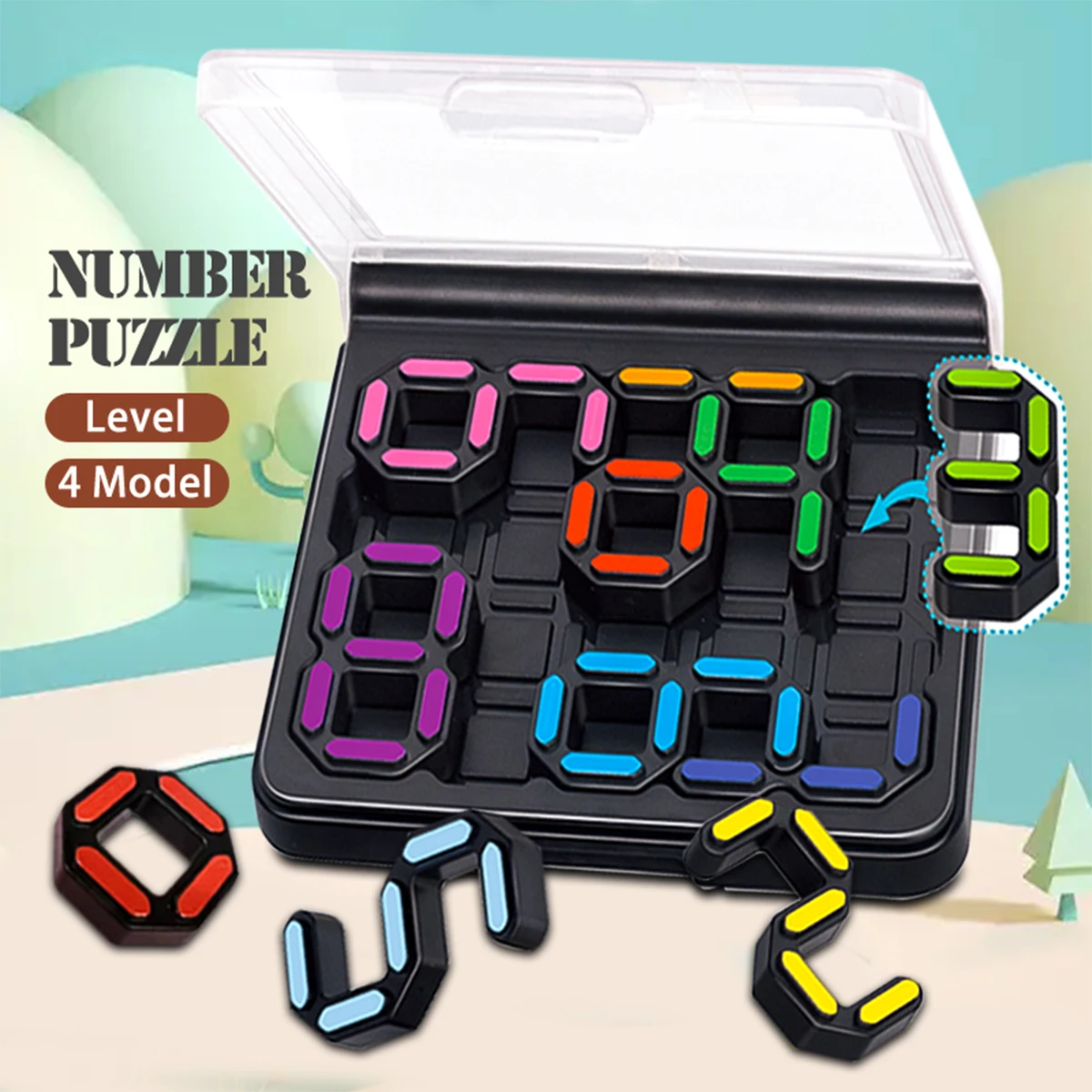 Number Puzzle Toys Educational Digital Tabletop Games, 120 Levels Math Combination Logical Thinking Training Gifts for Kids