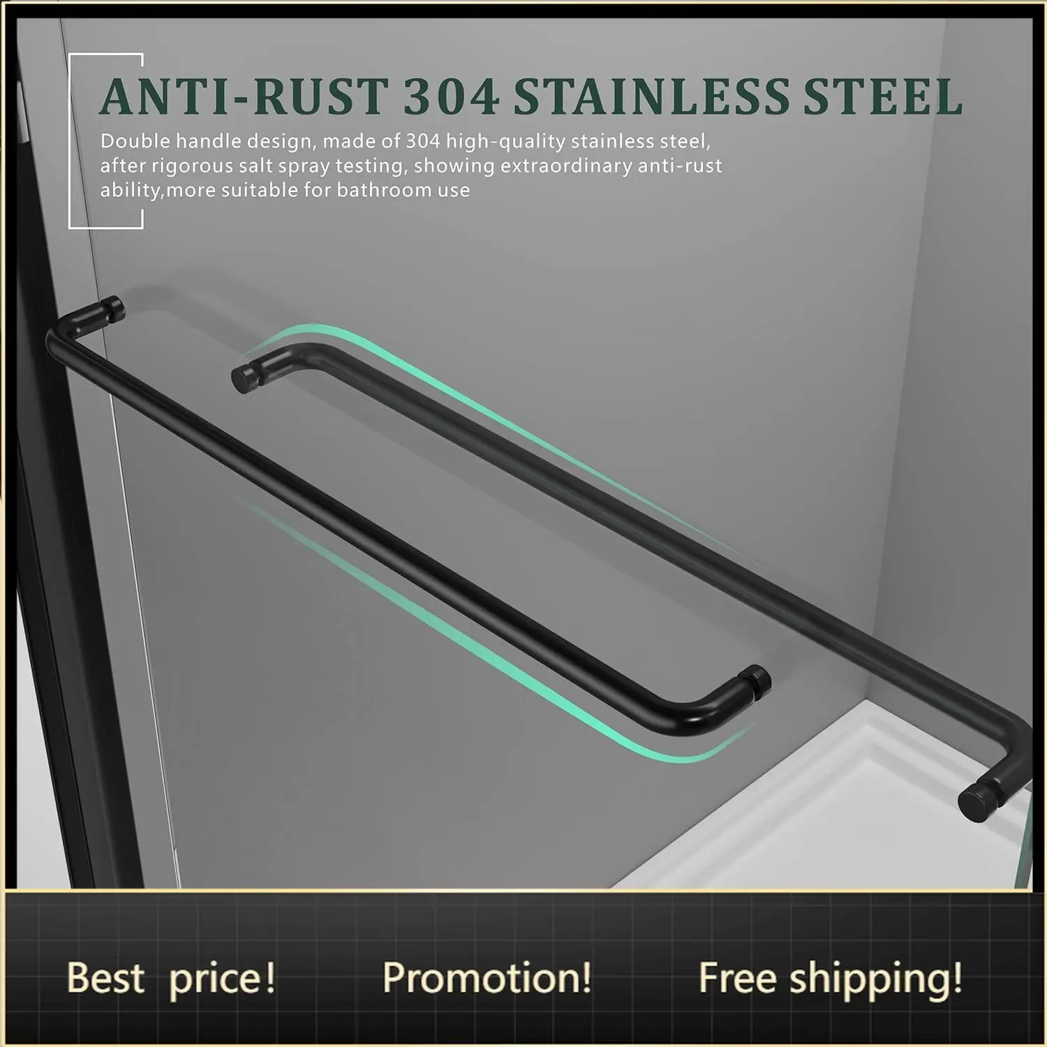 

Shower Glass Door for Walk in,45"-48" W x 72" H with ANSI/SGCC Certified 1/4''(6mm) Tempered Glass Double Sliding Waterproof Des