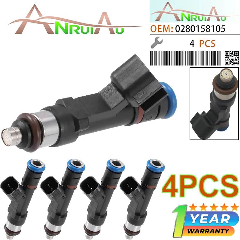 

Новые 4 топливных форсунки 7L5G9F593AB, совместимые с Ford Ranger 2006-2010, Fusion 2006-2009, Focus 2007-, Escape 2007-2008, 2.3L L4