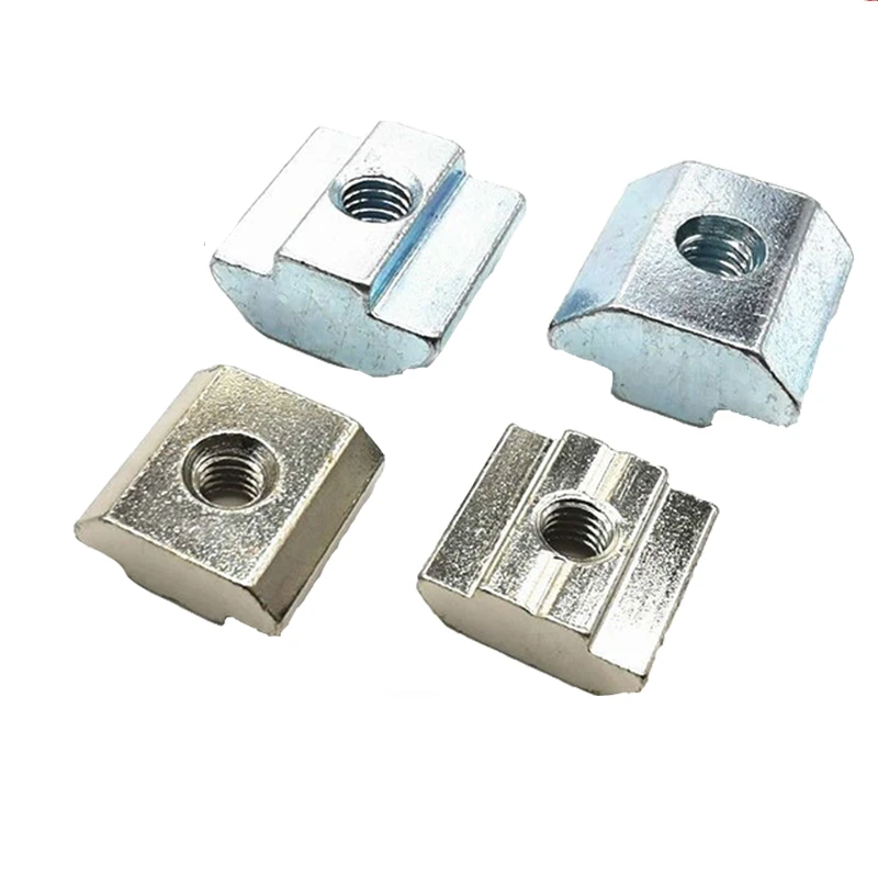 M3 M4 M5 M6 M8 Slide Slot Nuts T Block Square Nuts T-Track Sliding Hammer Nut for EU 2020 3030 4040 4545 Aluminum Profile