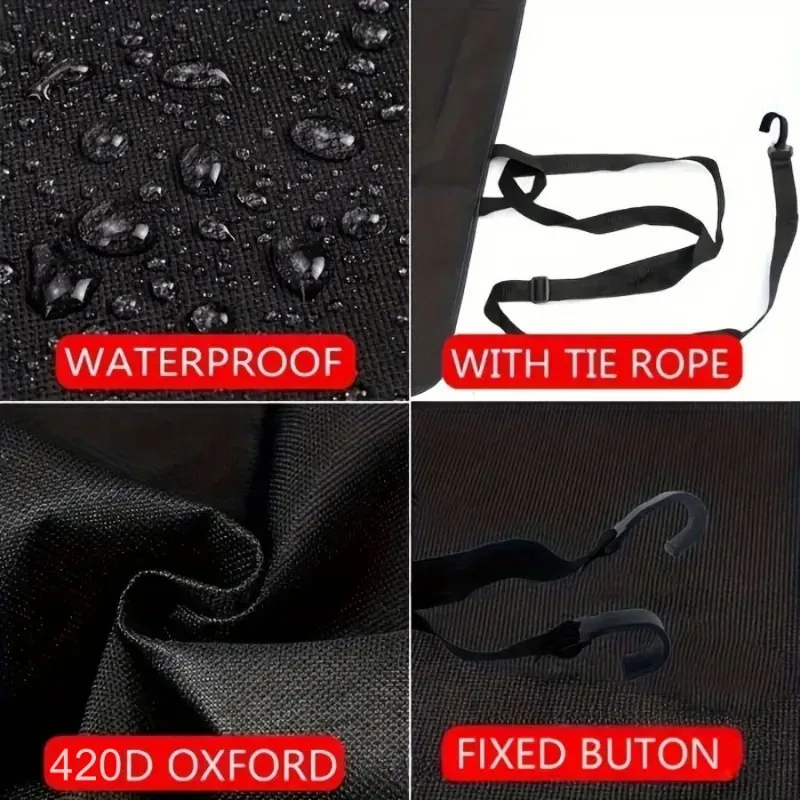 Durable Thick Camper Van Rear Door Awning Cover Tailgate Sun Shade Shelter Cloth for RV Motorhome Travel Trailer Outdoor Camping