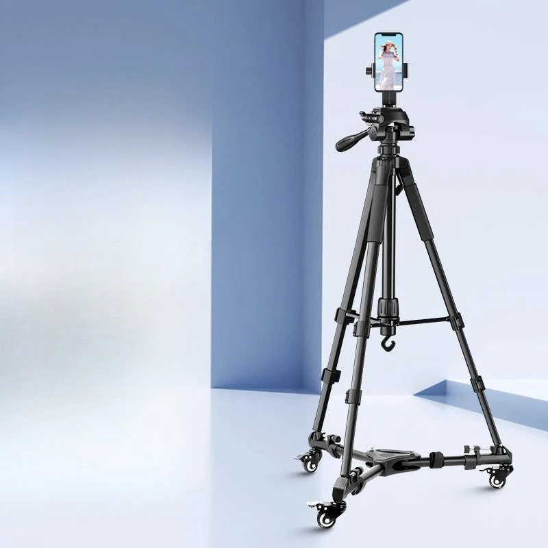 

Mobile phone mobile live broadcast bracket SLR camera tripod Universal universal track camera tripod with roller shooting