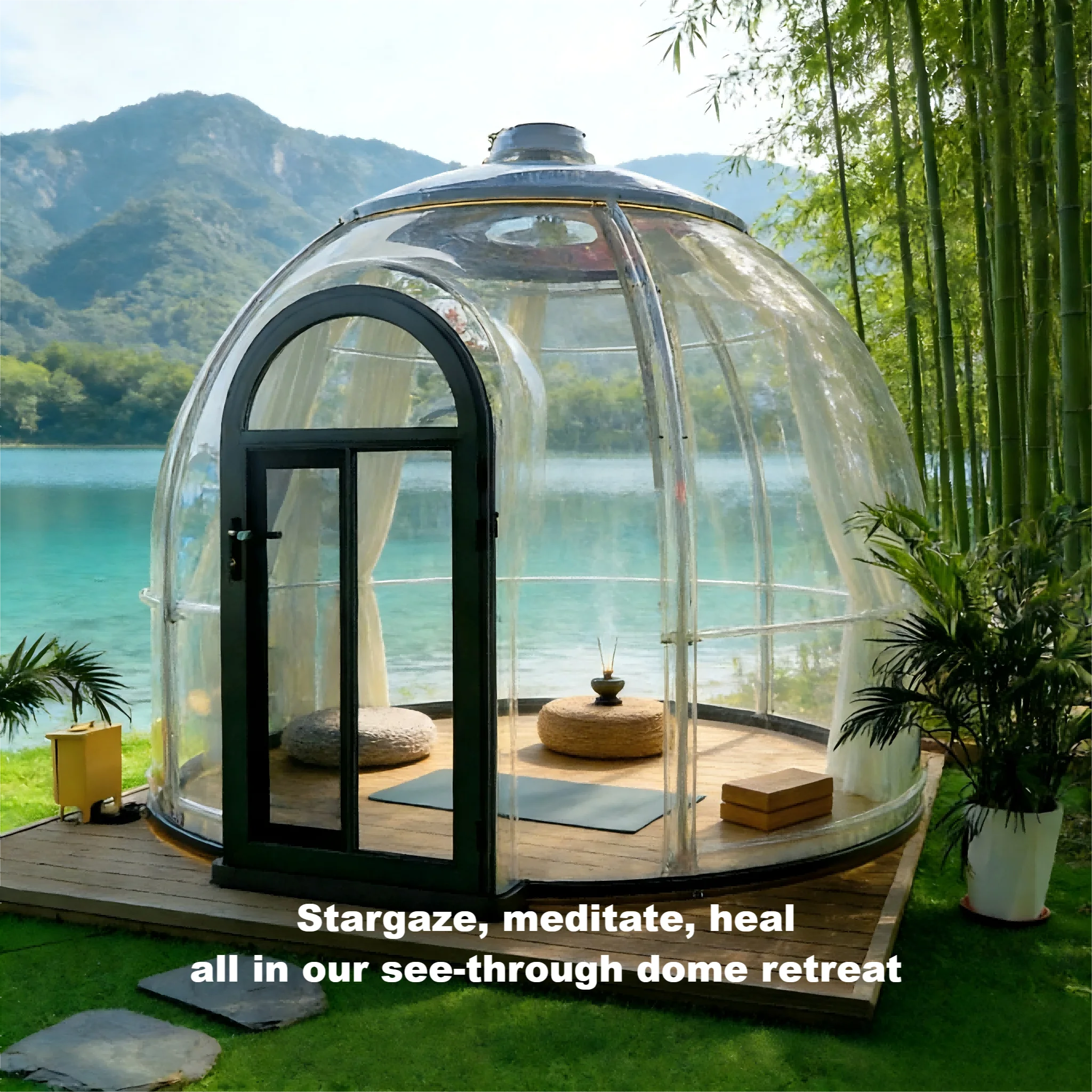 Outdoor Camping And Glamping - Transparent Bubble Dome Starry Sky House