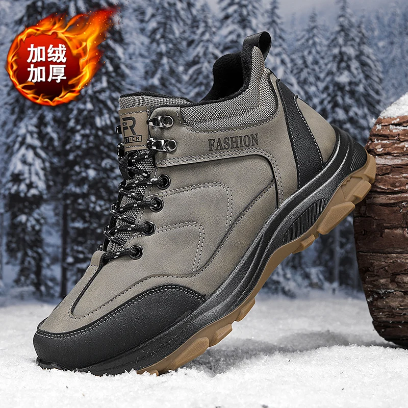 

Men's Winter Boots Thermal Waterproof | Non-Slip Snow Shoes | Plush Lined Sneakers | Outdoor Hiking Boots for Men