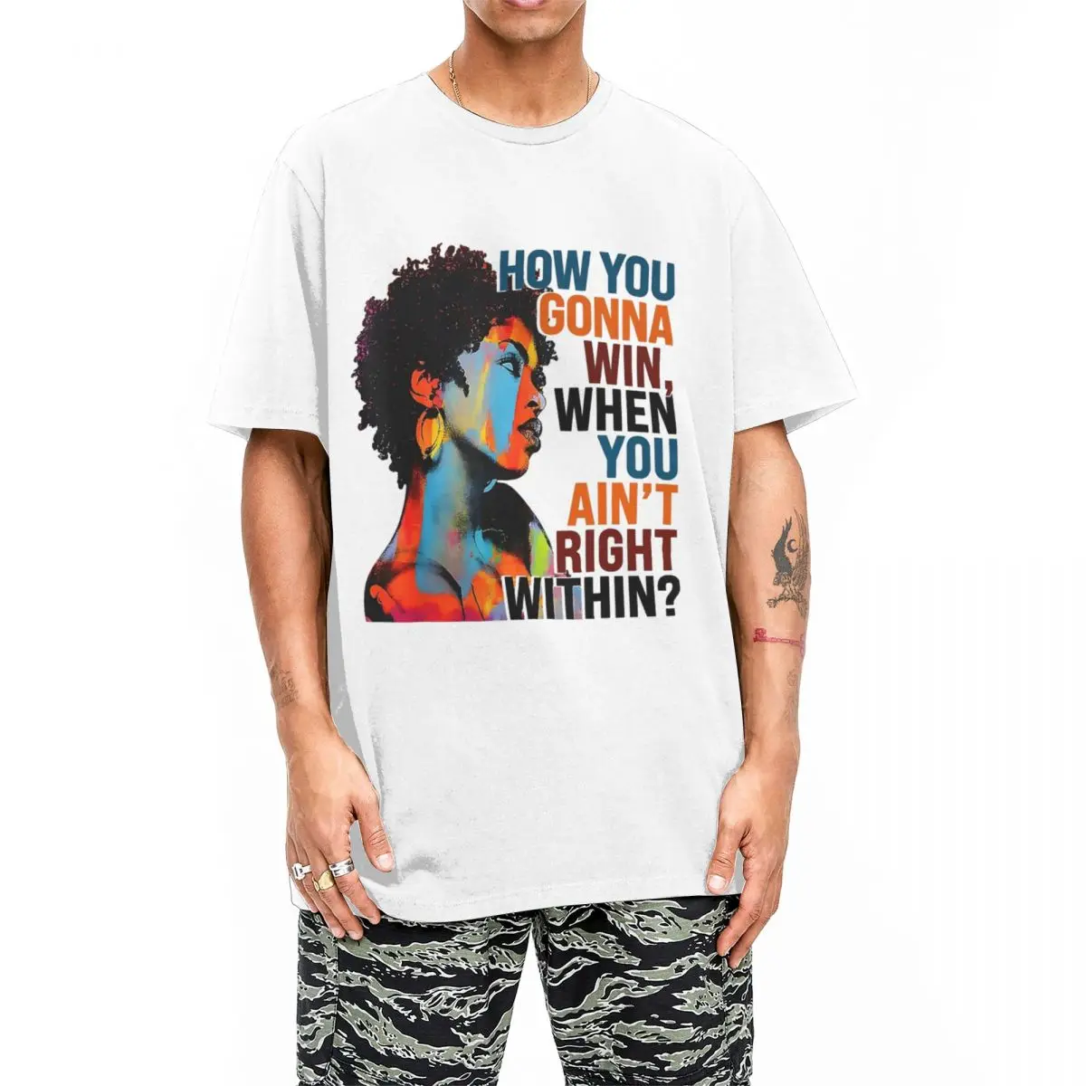 Lauryn Hill T-Shirt Summer blue musican Vintage T Shirts 100% Cotton Hip Hop Tee Shirt For Men Short-Sleeve Print Clothing