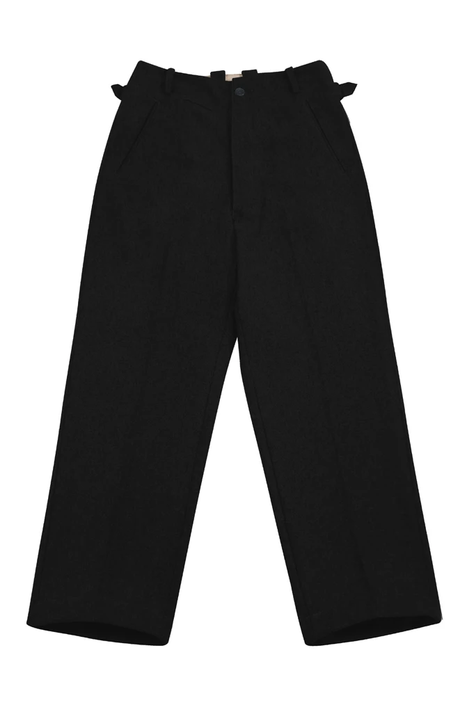 GUWT-005 Elite Youth Black Wool Officer Wool Trousers