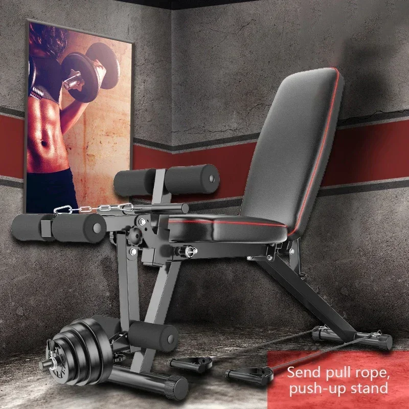 Upgrade Dumbbell Bench Chair Multifunctional Sit-ups Board Indoor Fitness Chair Abdominal Barbell Bench Press Bench Fitness Equi