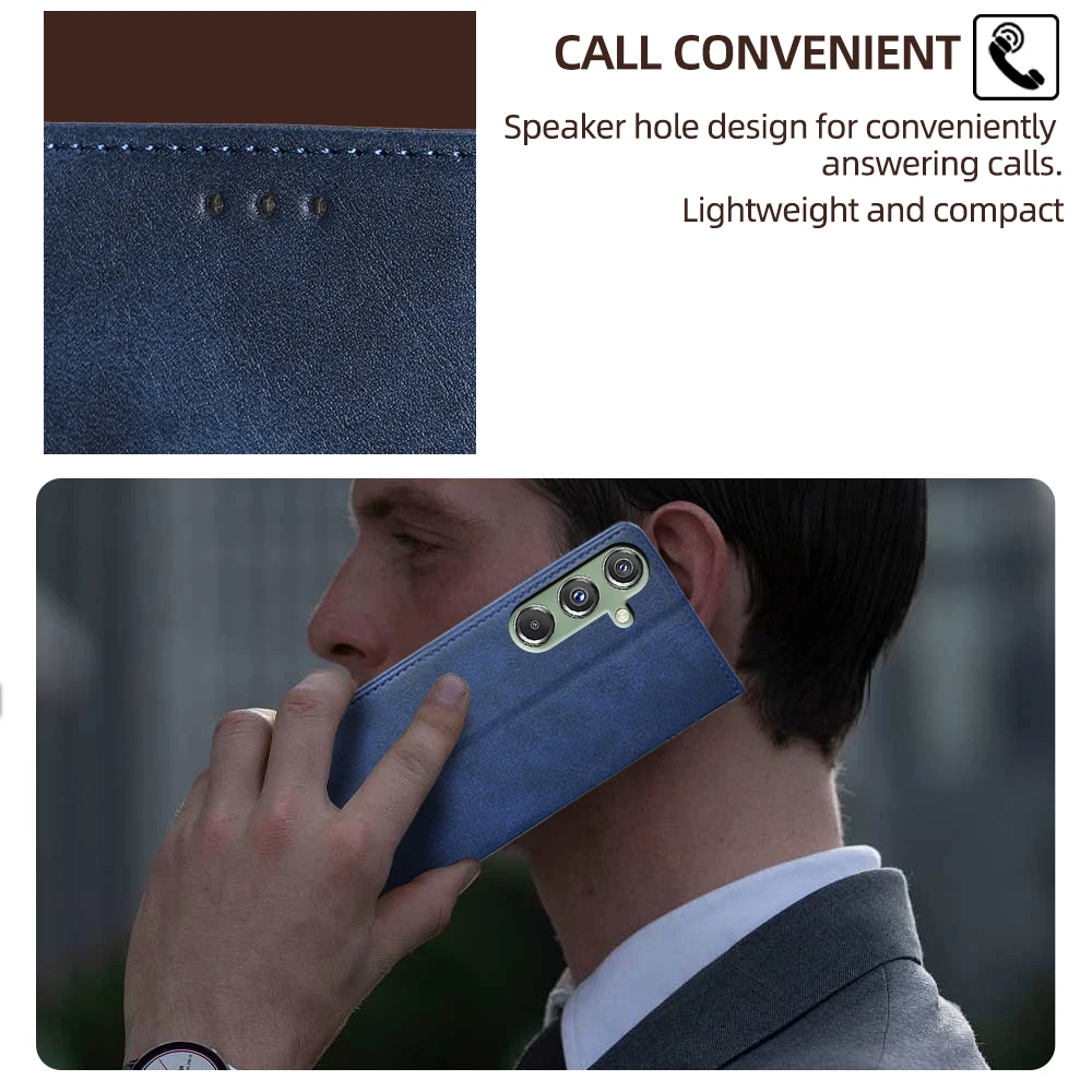 Fashion Leather Wallet Case for Samsung Galaxy M34 M33 M53 M14 M54 M32 M23 M04 Magnetic Flip Phone Case with Card Slots Funda