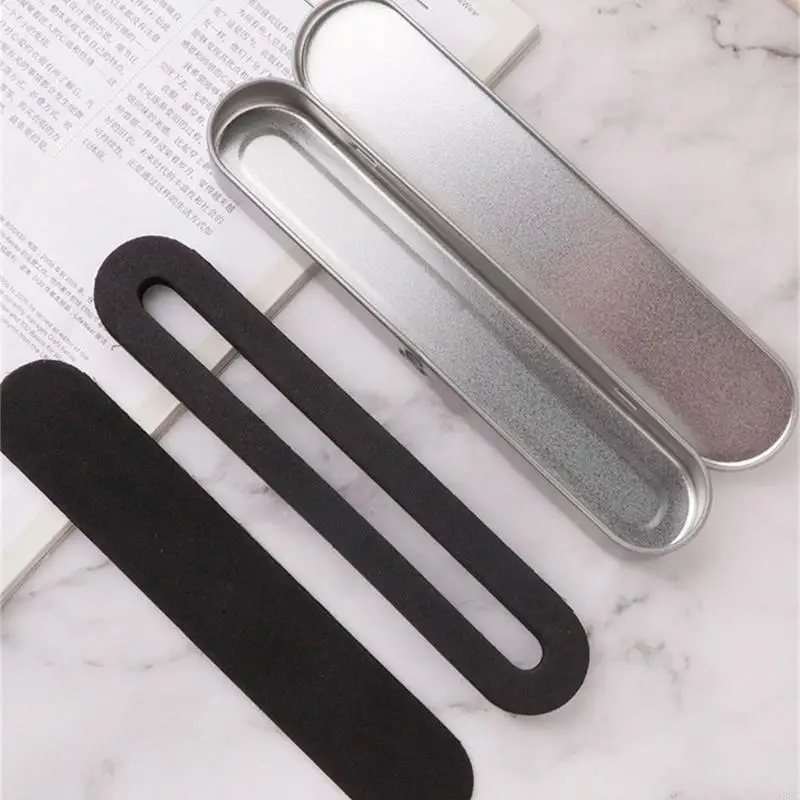 w89cブリキ型文房具ボックスメタルコンテナ噴水ペンケース空の缶コンテナ水彩ペンコンテナ金属鉛筆ボックス